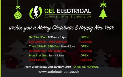 CEL Electrical 2018 Christmas Opening hours