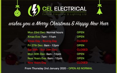 CEL Electrical 2019 Christmas Opening Hours
