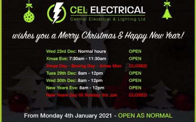 CEL Electrical 2020 Christmas Holiday Opening Hours