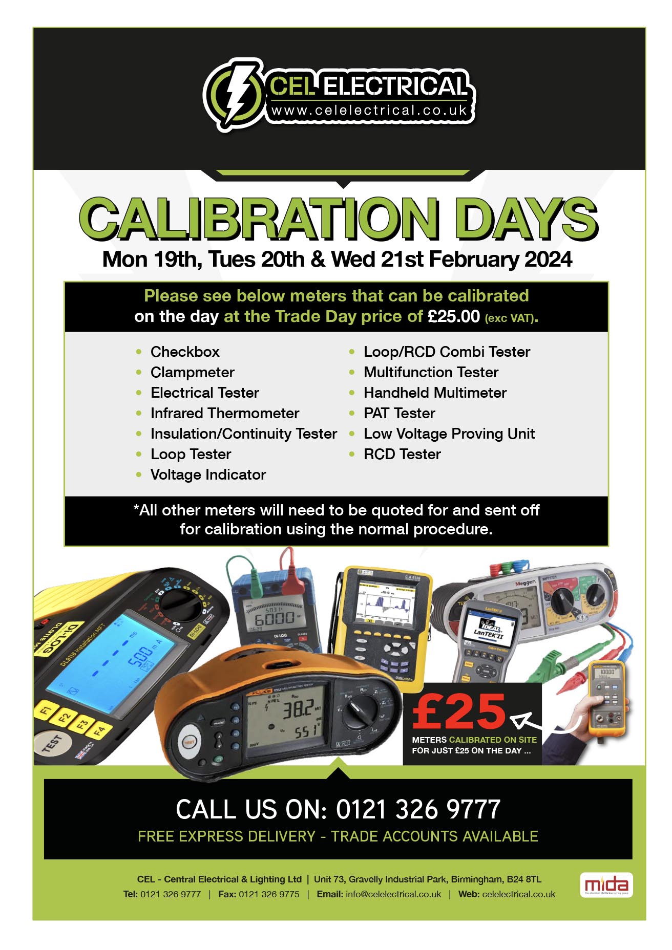 CEL Electrical Calibration Day 2024